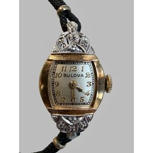 Vintage Bulova Fifth Ave Ladies Watch 10K Gold Filled Running No Crystal